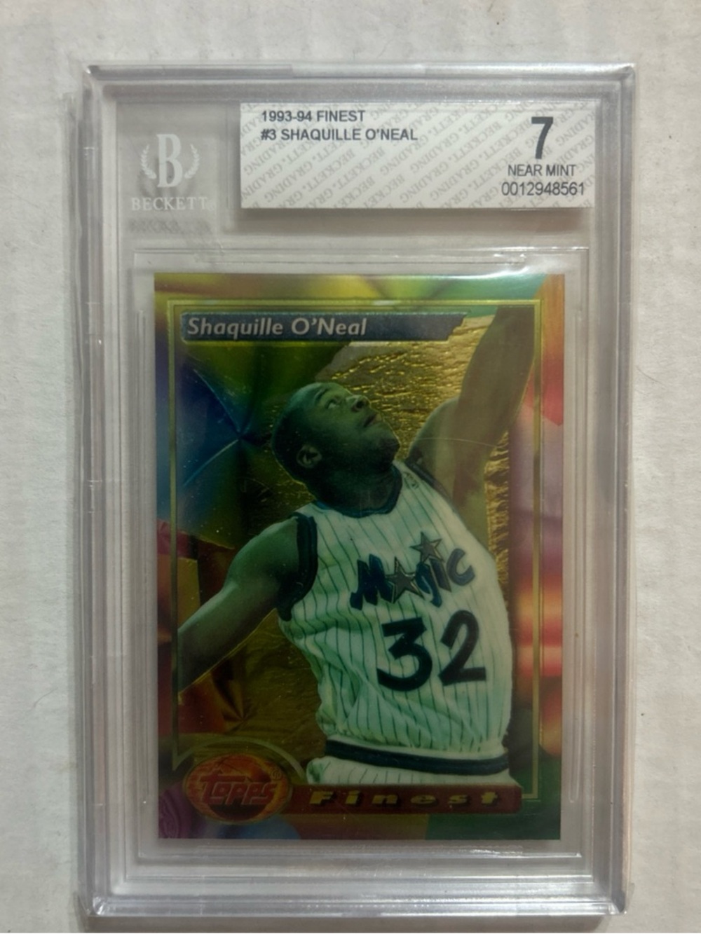 1993-94 Topps Finest Shaquille O'Neal #3 BGS 7 HOF
